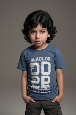 Colombian child boy with  black hair