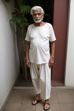 Indian elderly male with  white hair