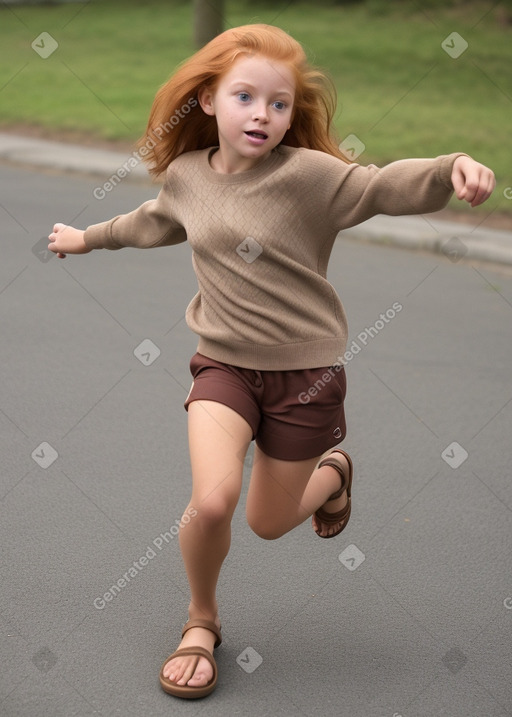 Child girl with  ginger hair