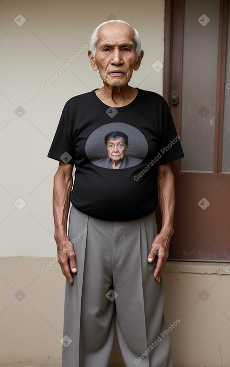 Bolivian elderly male with  black hair