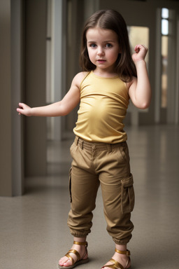 Serbian infant girl with  brown hair