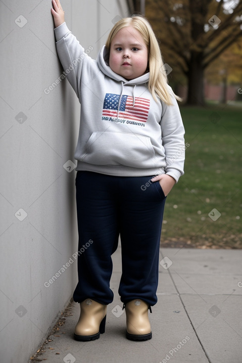 American child girl with  blonde hair