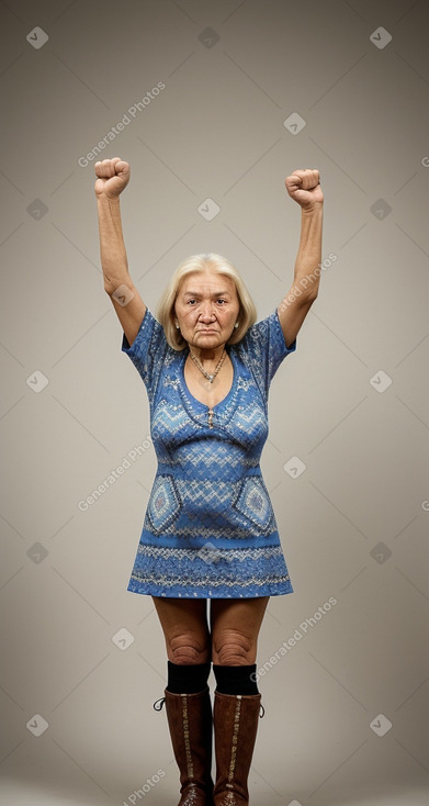 Uzbek elderly female with  blonde hair