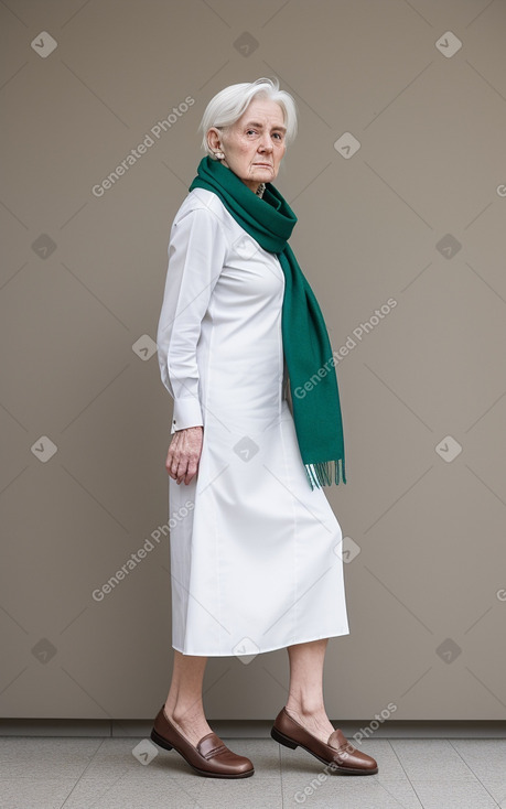 Irish elderly female with  white hair