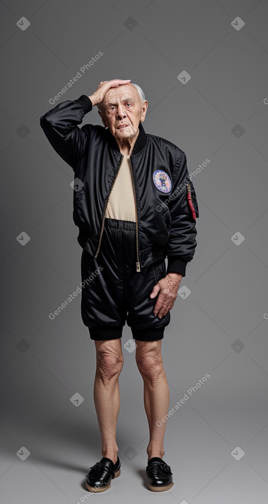 Russian elderly male with  black hair