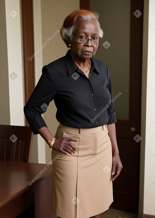 African american elderly female with  ginger hair