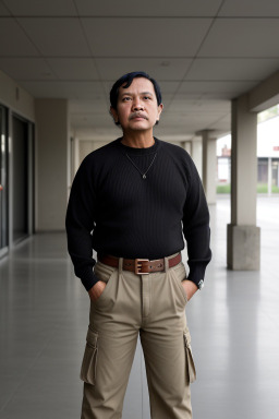 Indonesian middle-aged male with  black hair