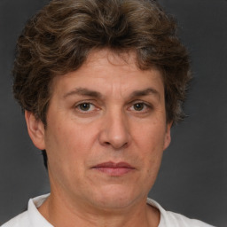 Neutral white adult male with short  brown hair and brown eyes