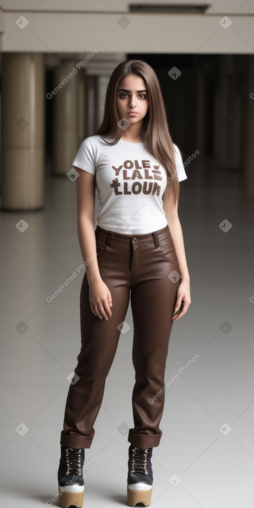 Yemeni young adult female with  brown hair