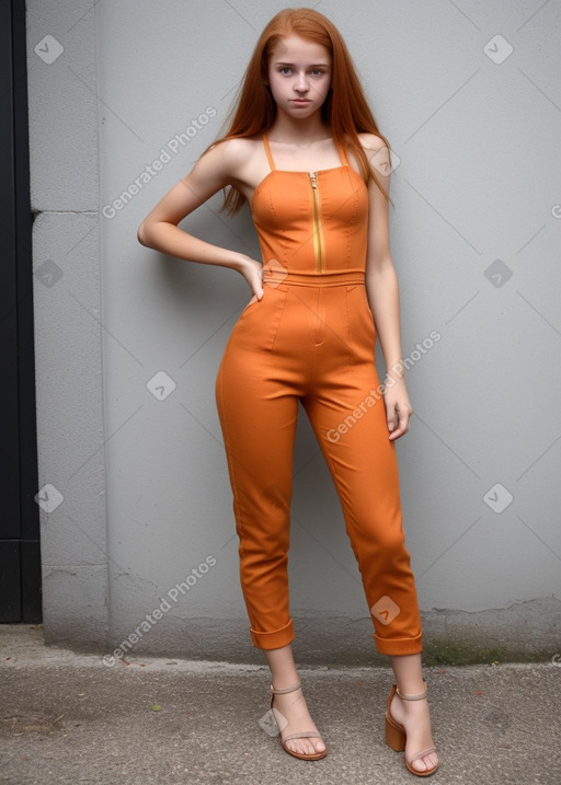 Spanish teenager girl with  ginger hair