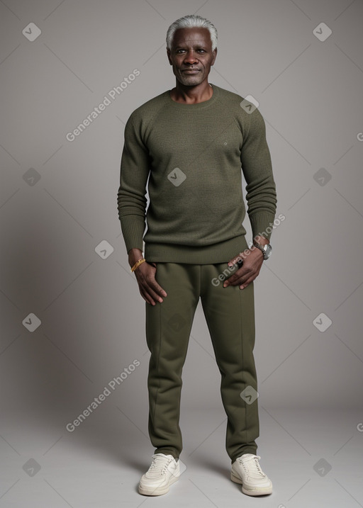 Ugandan 45 years male with  gray hair