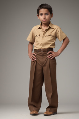 Peruvian child male with  brown hair