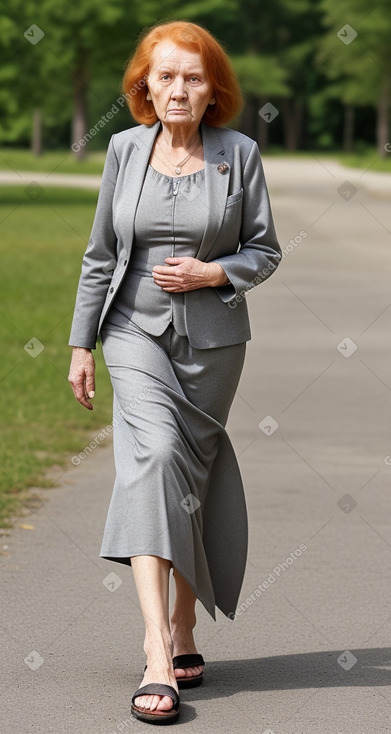 Latvian elderly female with  ginger hair