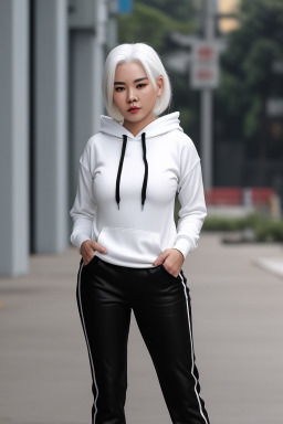 Vietnamese adult female with  white hair