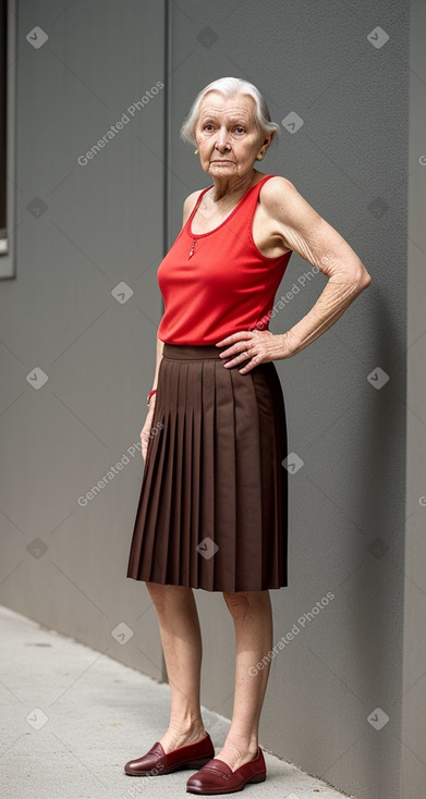 Estonian elderly female with  brown hair