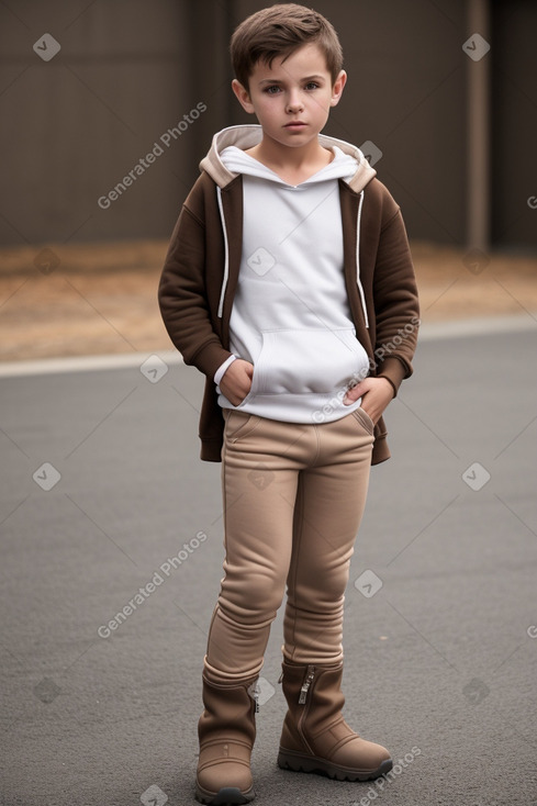 Romanian child boy with  brown hair