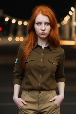 Russian adult female with  ginger hair