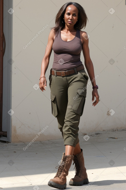 Somali middle-aged female with  brown hair