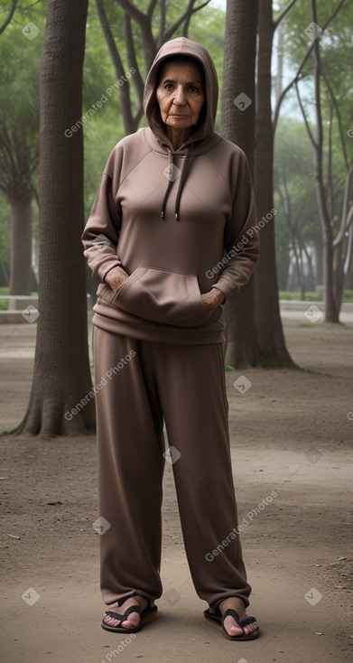 Bahraini elderly female with  brown hair