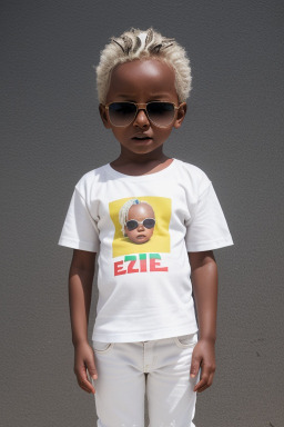 Ethiopian infant boy with  white hair