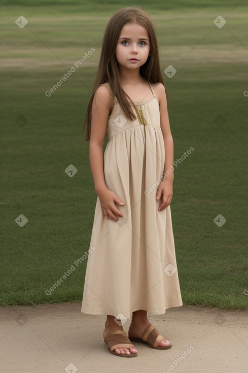 Child female with  brown hair