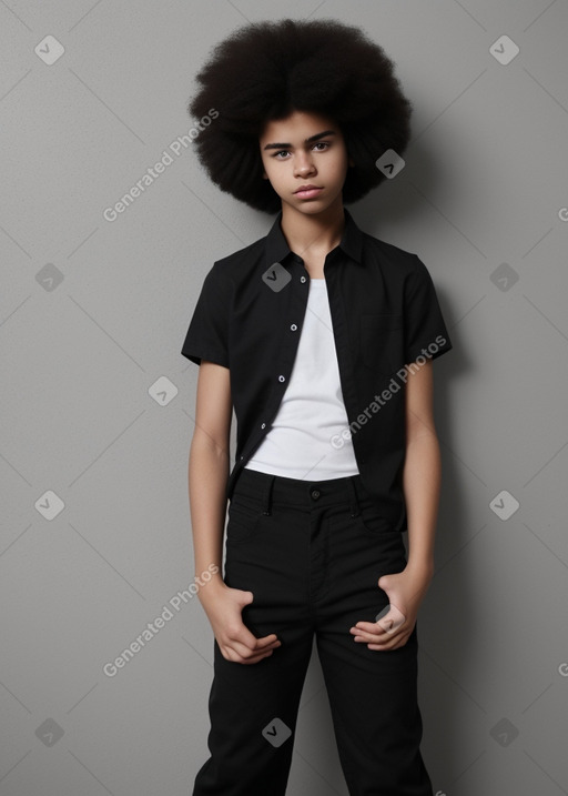 Swedish teenager boy with  black hair