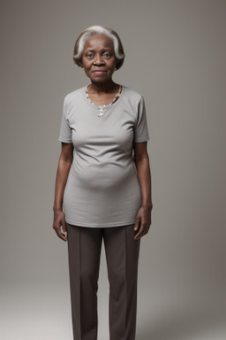 Nigerian elderly female with  brown hair