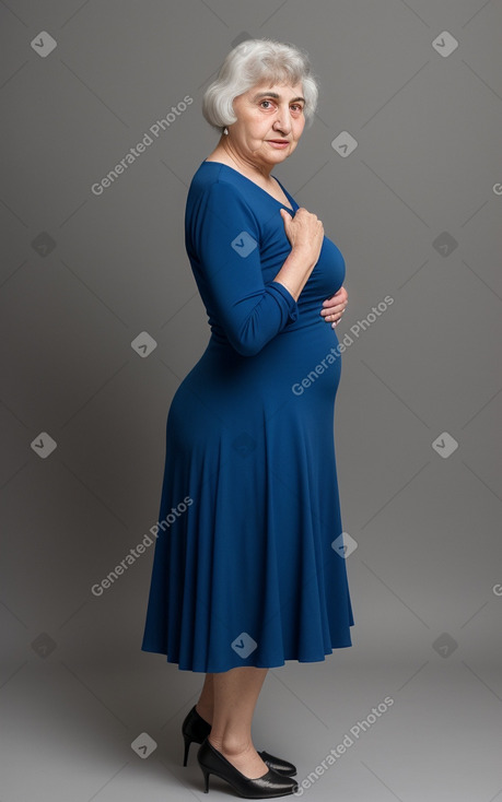 Armenian elderly female with  black hair