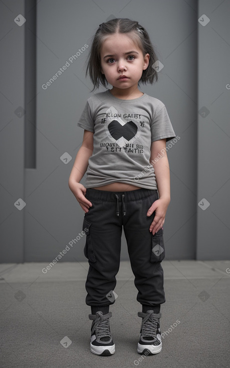 New zealand infant girl with  gray hair