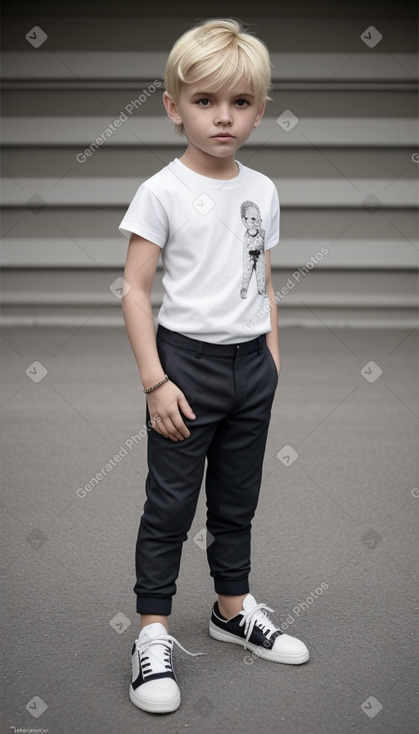 Romanian child boy with  blonde hair