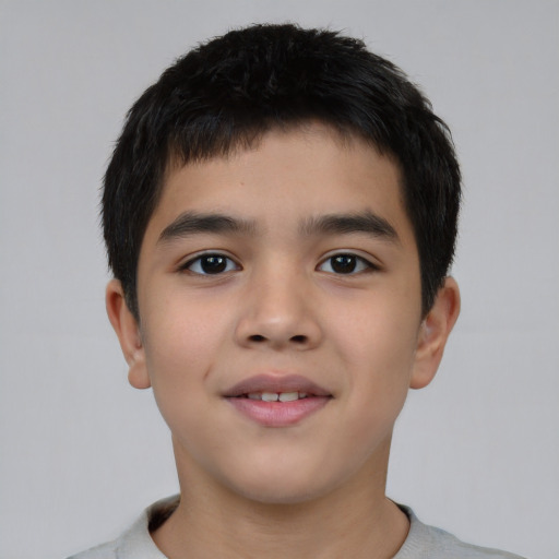 Neutral asian young-adult male with short  brown hair and brown eyes