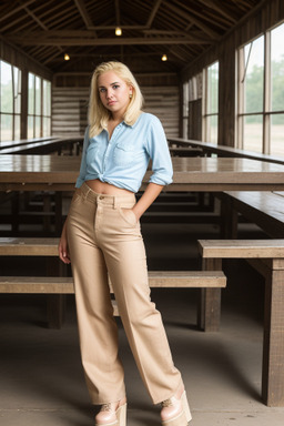 Nicaraguan young adult female with  blonde hair