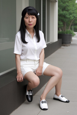 Chinese 45 years female with  black hair