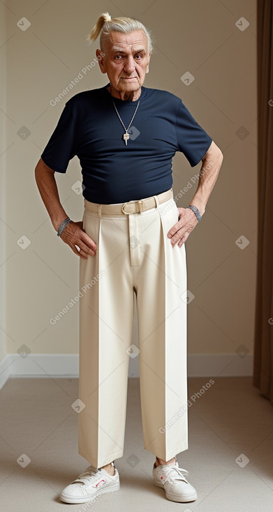 Serbian elderly male with  blonde hair