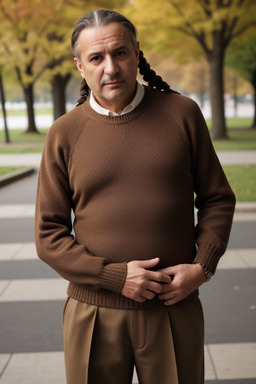 Georgian middle-aged male with  brown hair