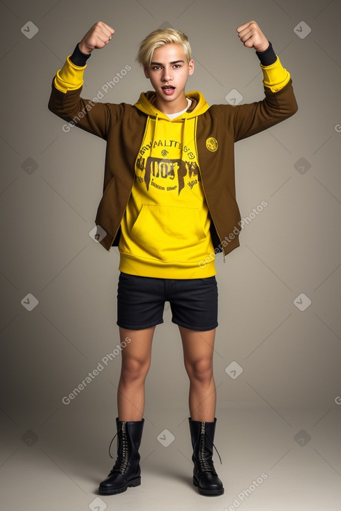 Venezuelan young adult male with  blonde hair