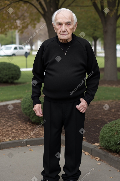 Caucasian elderly male with  black hair