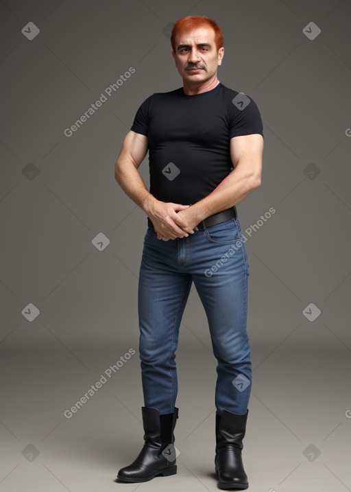 Azerbaijani middle-aged male with  ginger hair