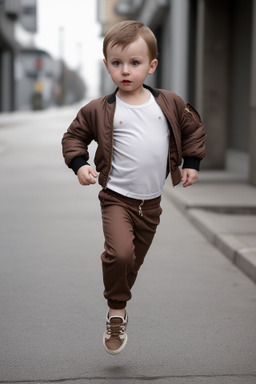 Latvian infant boy with  brown hair