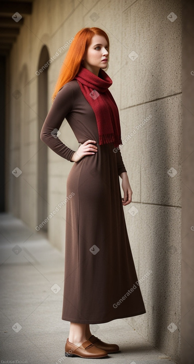 Romanian adult female with  ginger hair