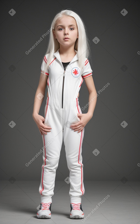 Serbian child girl with  white hair