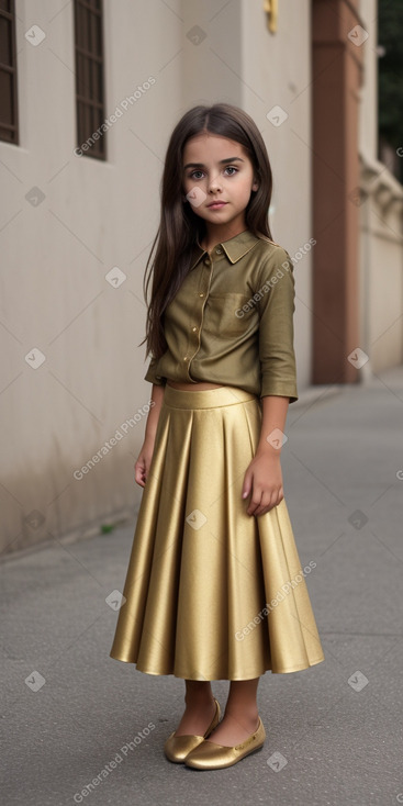 Child girl with  brown hair