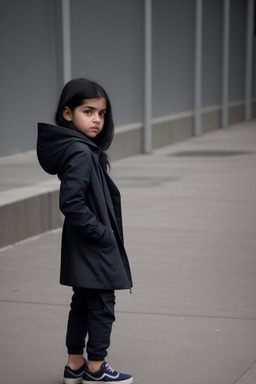 Child girl with  black hair