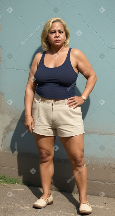 Nicaraguan middle-aged female with  blonde hair