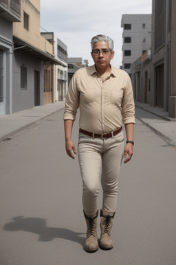 Honduran adult non-binary with  gray hair