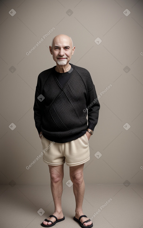 Elderly male with  black hair