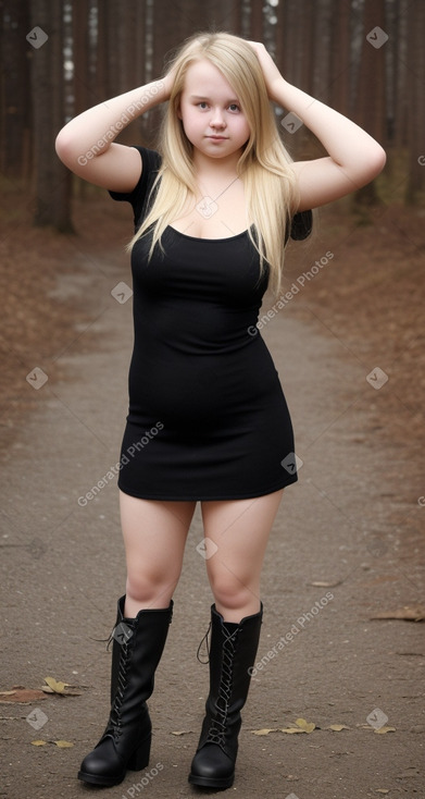 Finnish teenager girl with  blonde hair