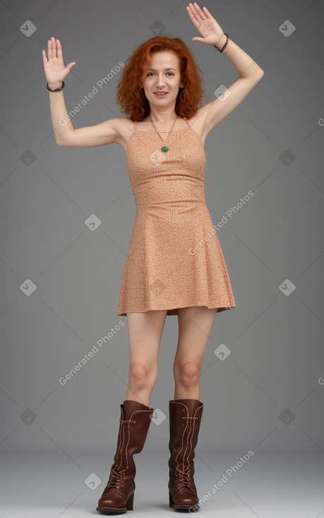 Algerian middle-aged female with  ginger hair