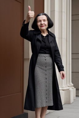 Hungarian elderly female with  black hair