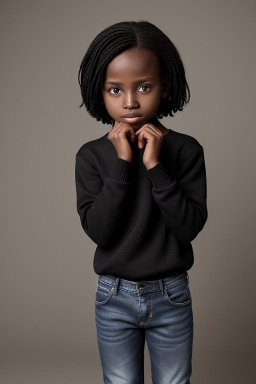 Senegalese child boy with  black hair